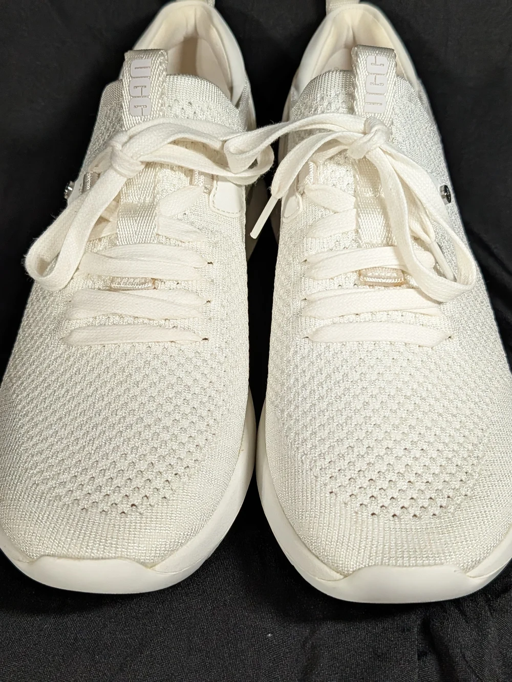 UGG Women’s Knit Lace-Up Sneakers in Cream